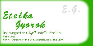 etelka gyorok business card